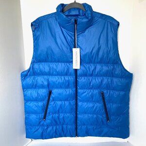 Outerknown Meridian Puffer Vest Mens Blue Down Alternative Zip Pockets